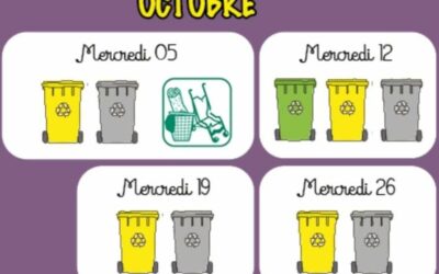 Petit rappel : mercredi 5 octobre c’est le ramassage des encombrants (pas des pots de peinture ni de pneu ni d’amiante).