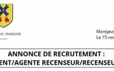 Recrutement Agent Recenseur