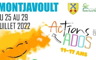 Les Ateliers de Proximité sont organisés cette année du 25 au 29 juillet 2022 : nettoyage des lavoirs de Montjavoult. Les dossiers d’inscription sont à retirer à la mairie de Montjavoult. Adhésion au Centre Social Rural : 5 eurosParticipants : 8 jeunes de 11 à 17 ansInscrivez-vous vite !