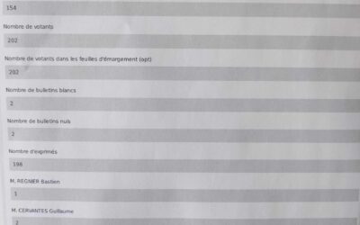 Les résultats du premier tour des élections législatives. 56% de participation