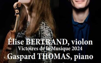 Samedi 8 juin 2024 à 18h30 : Notre prochain rendez-vous musical à MONTJAVOULT avec le #festivalduvexin Le duo Violon PianoElise BERTRAND et Gaspard THOMASVenez nombreux, même sans réservation.